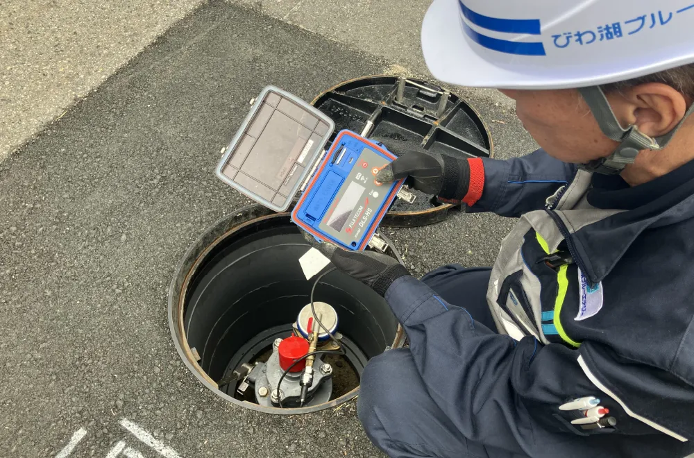 水の出不良調査の様子