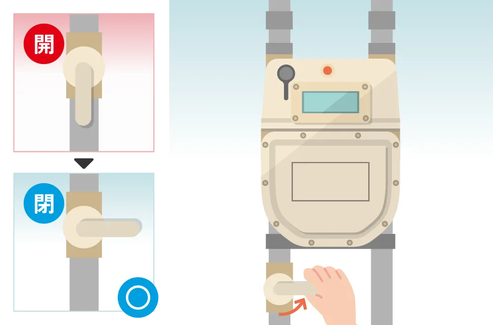 メーター側のガス栓